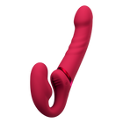 Rautt strap-on úr sílikoni