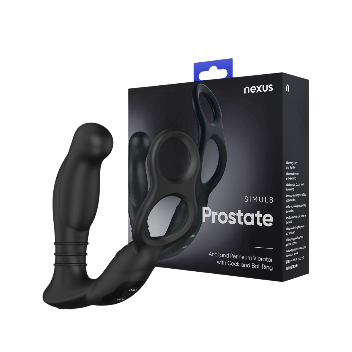Simul8 Prostate Vibrator With Cock and Ball Ring