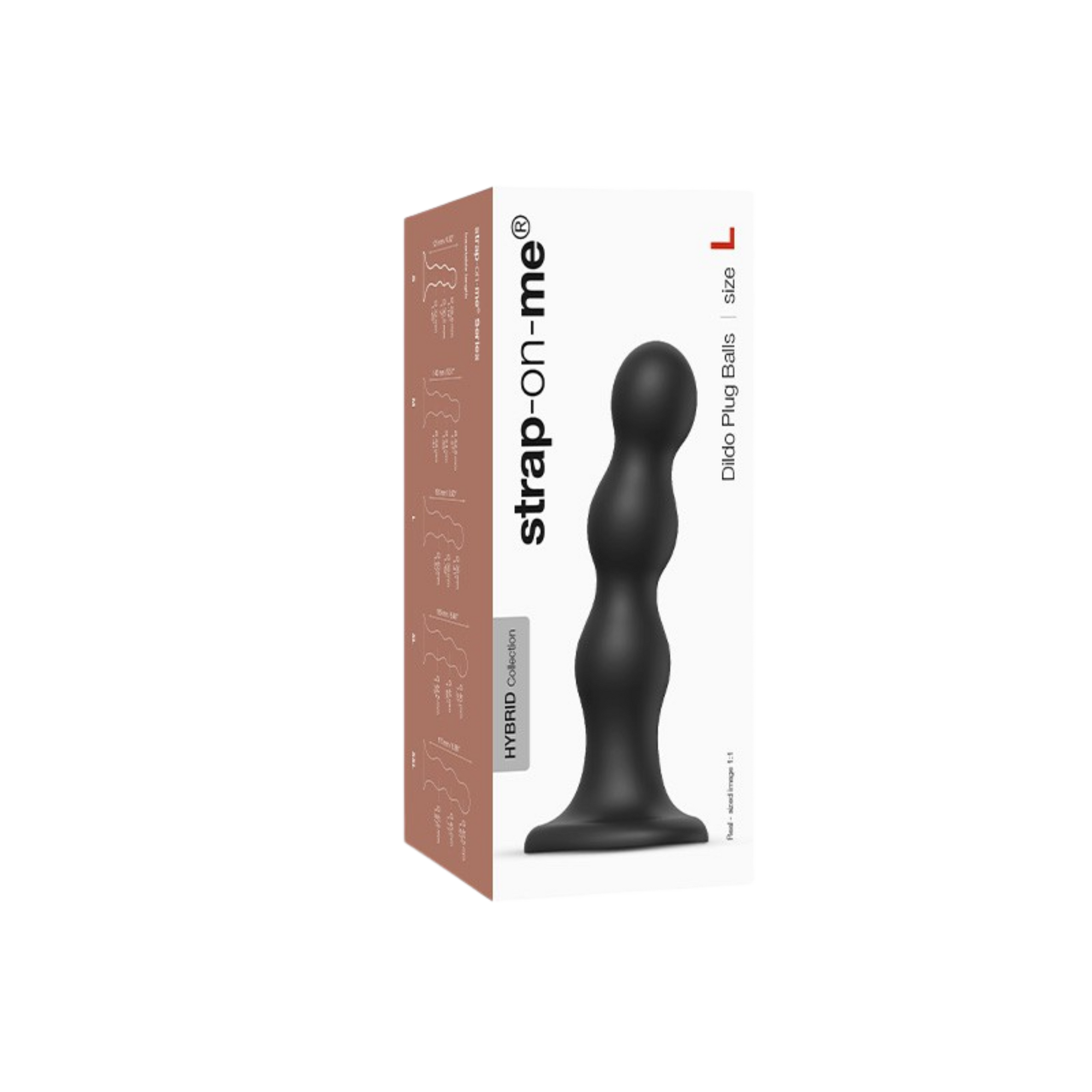Dildo Plug Balls - Svartur