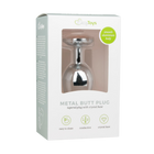 Metal Butt Plug Silver/Clear