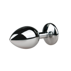 Metal Butt Plug Silver/Clear