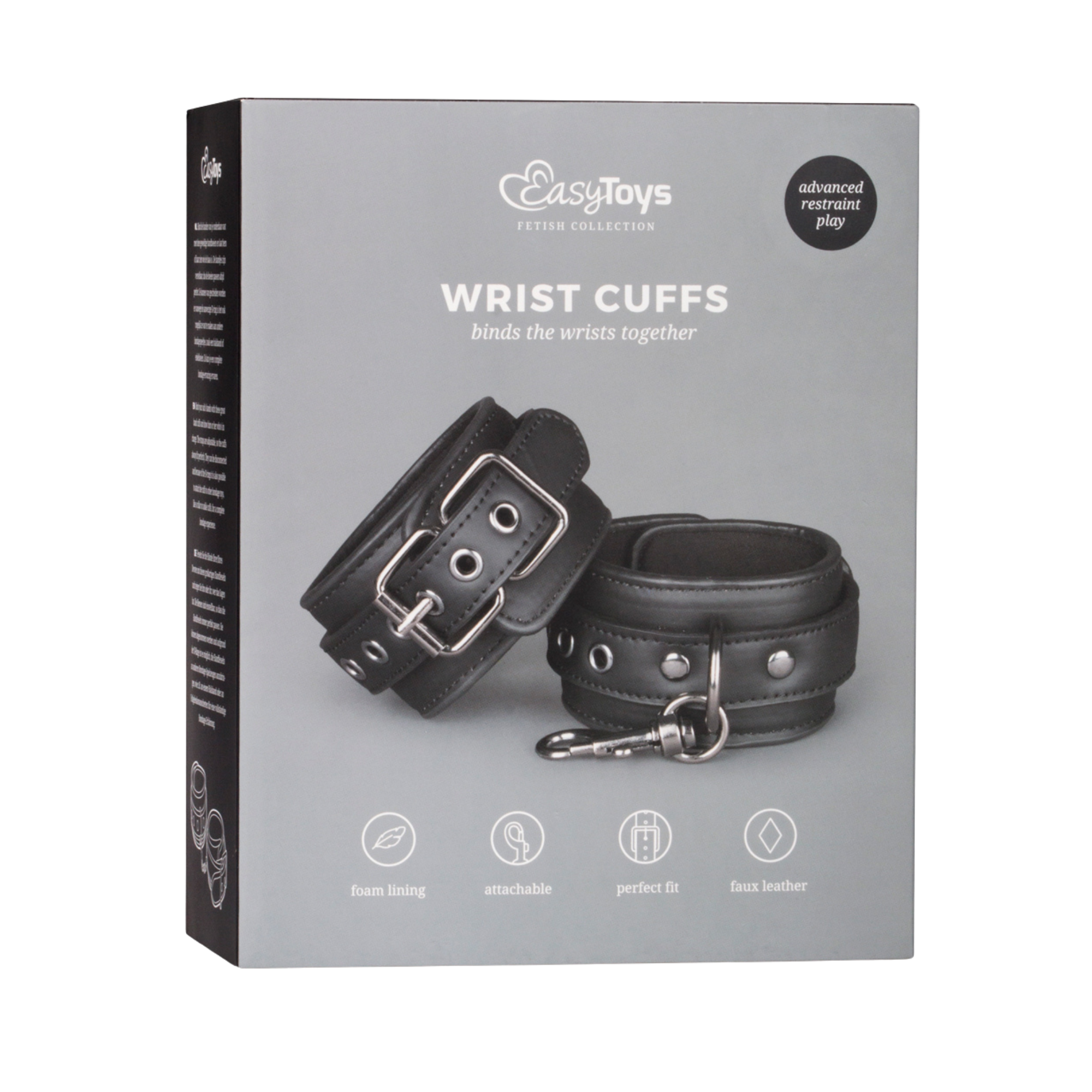 Black Leather Handcuffs