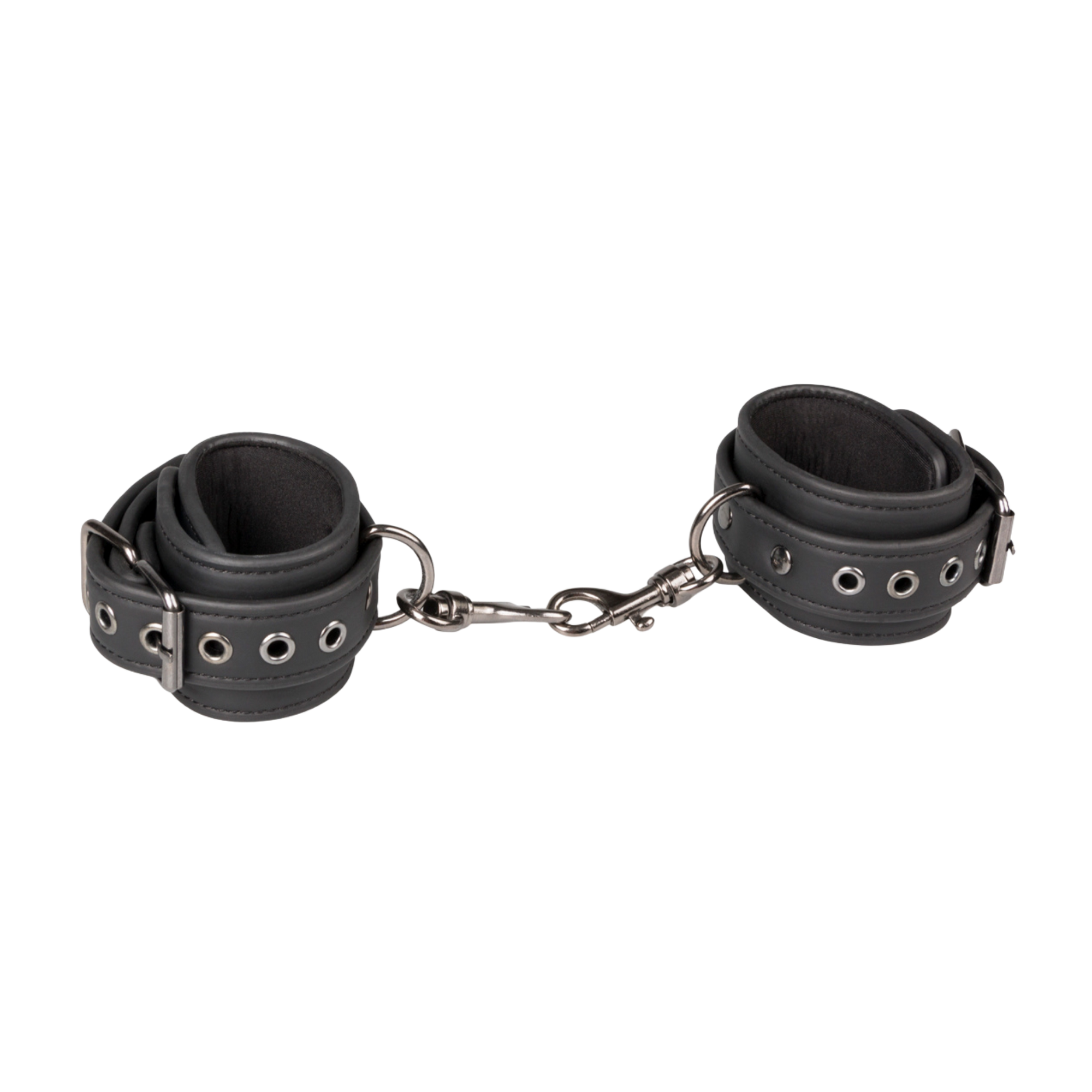 Black Leather Handcuffs