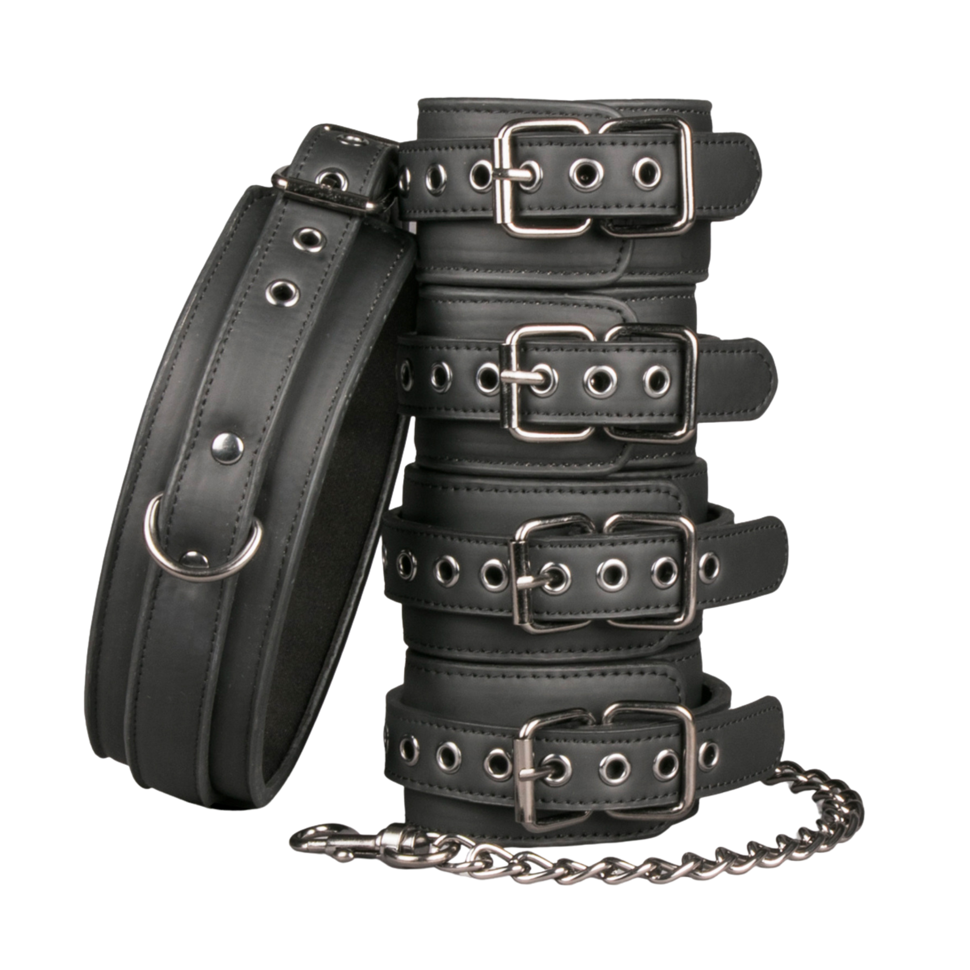 Bondage Set - Collar Hand and Ankle Cuffs
