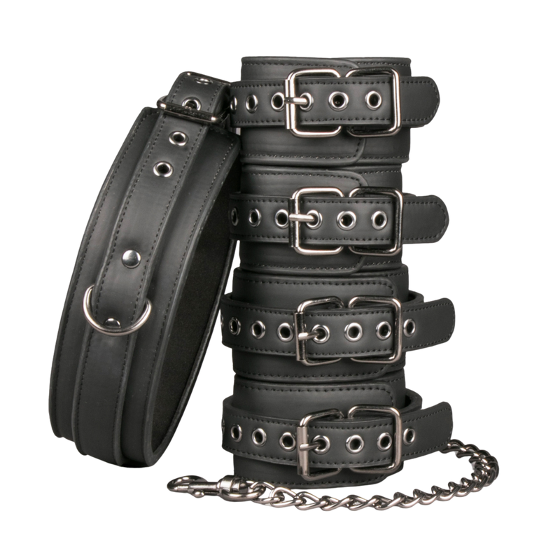 Bondage Set - Collar Hand and Ankle Cuffs