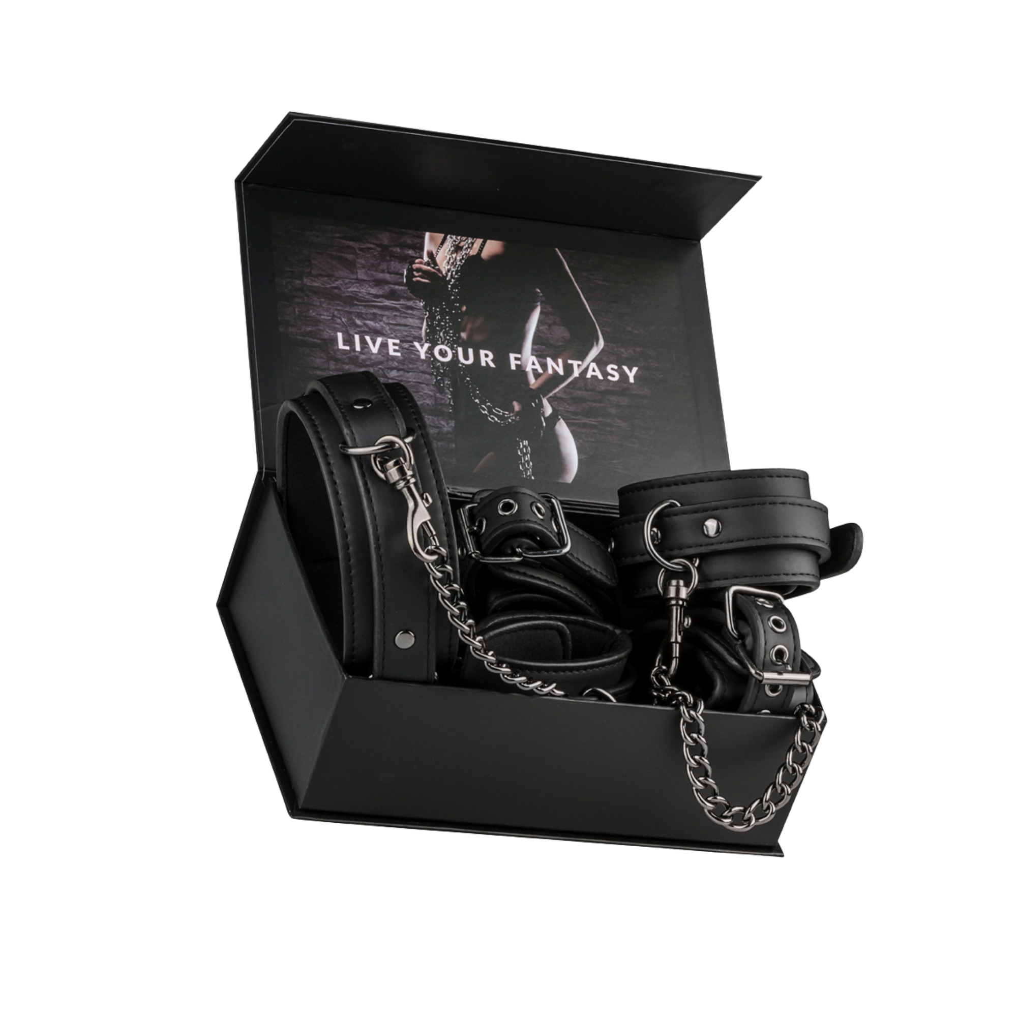 Bondage Set - Collar Hand and Ankle Cuffs