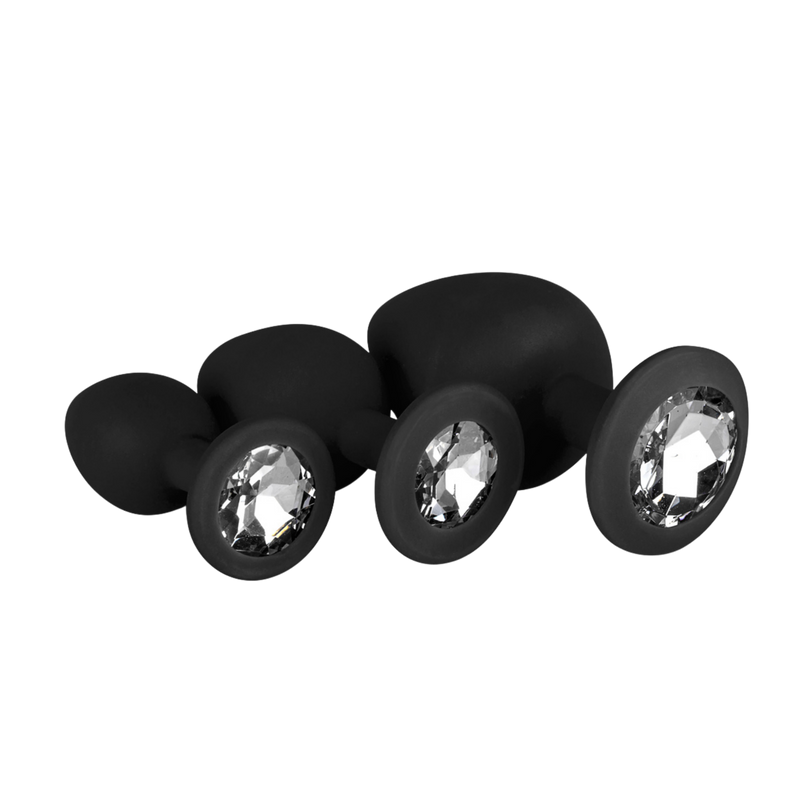 Silicone Buttplug Set with Diamond