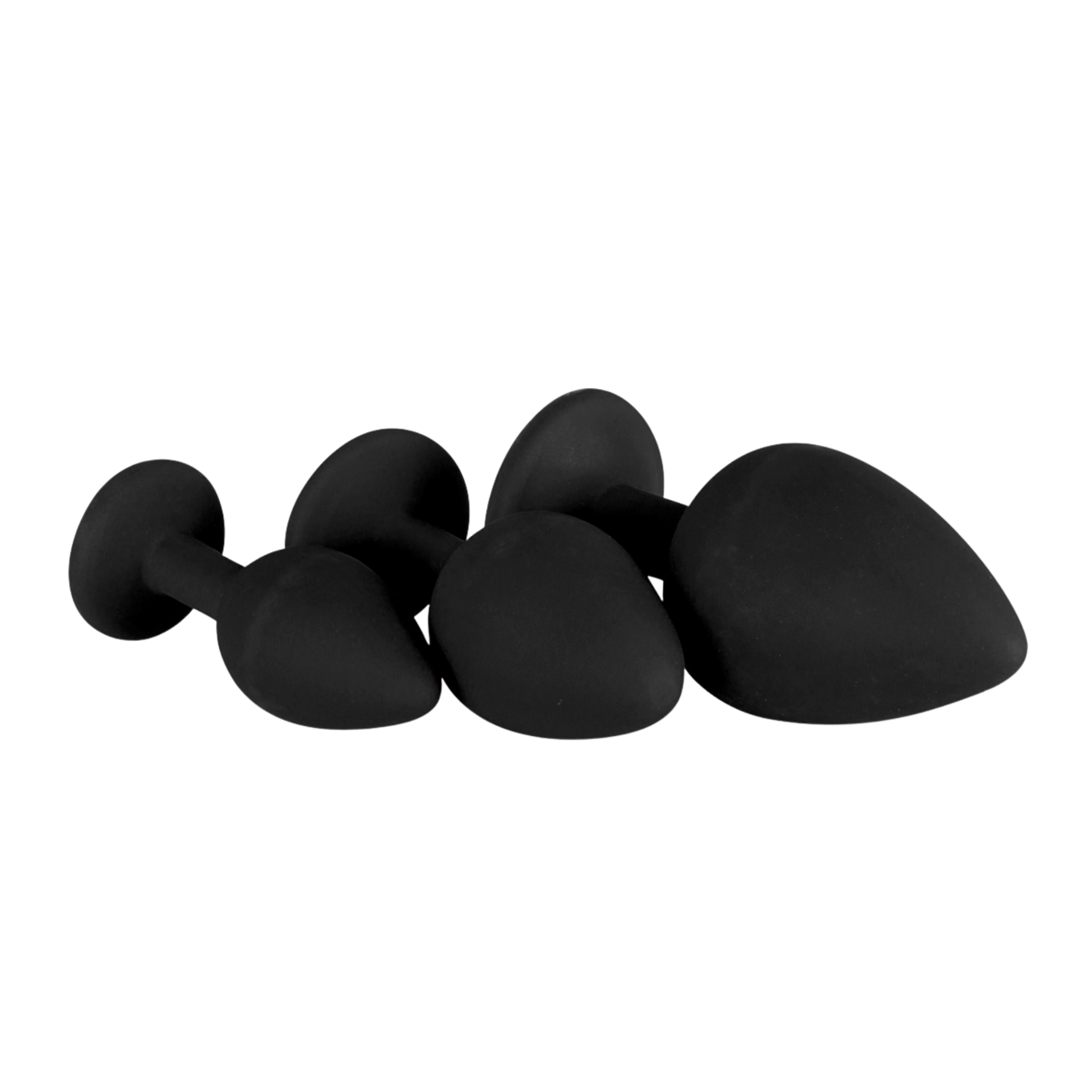 Silicone Buttplug Set with Diamond