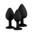 Silicone Buttplug Set with Diamond