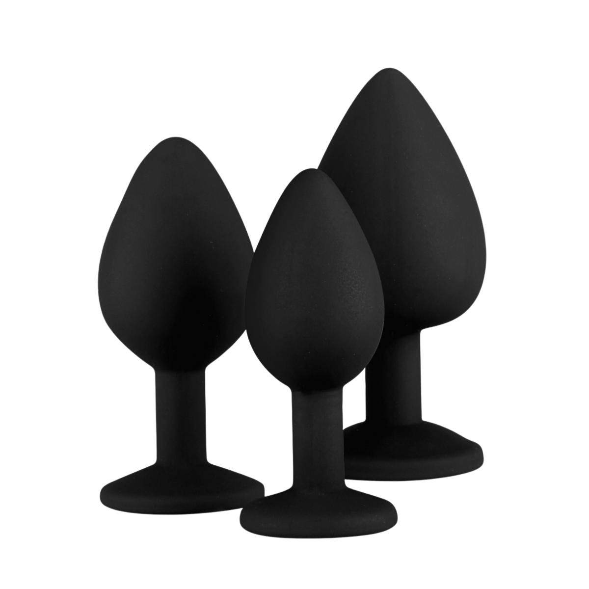 Silicone Buttplug Set with Diamond