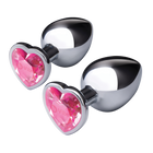 Jewel Heart Metal Butt Plug Training Set