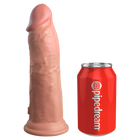 8" Vibrating Dual Density Silicone Cock with Remote