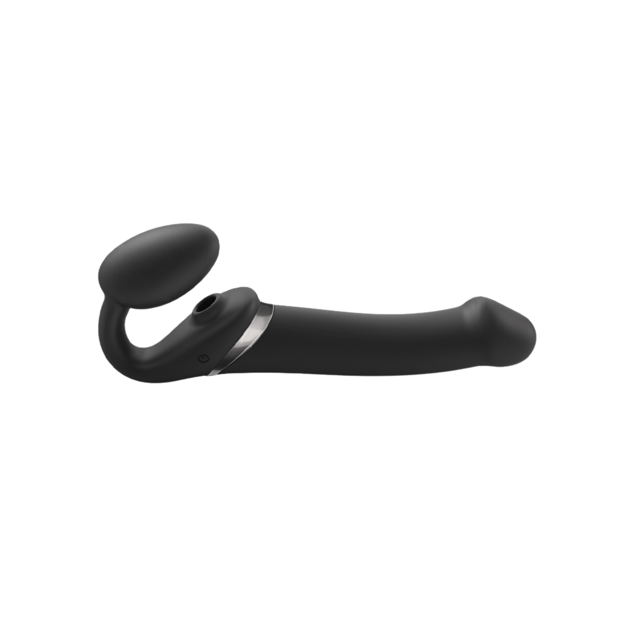 Multi Orgasm Strap-On Vibrator with Licking Stimulator - Svartur