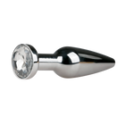 Metal Butt Plug Silver/Clear