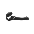 Multi Orgasm Strap-On Vibrator with Licking Stimulator - Svartur