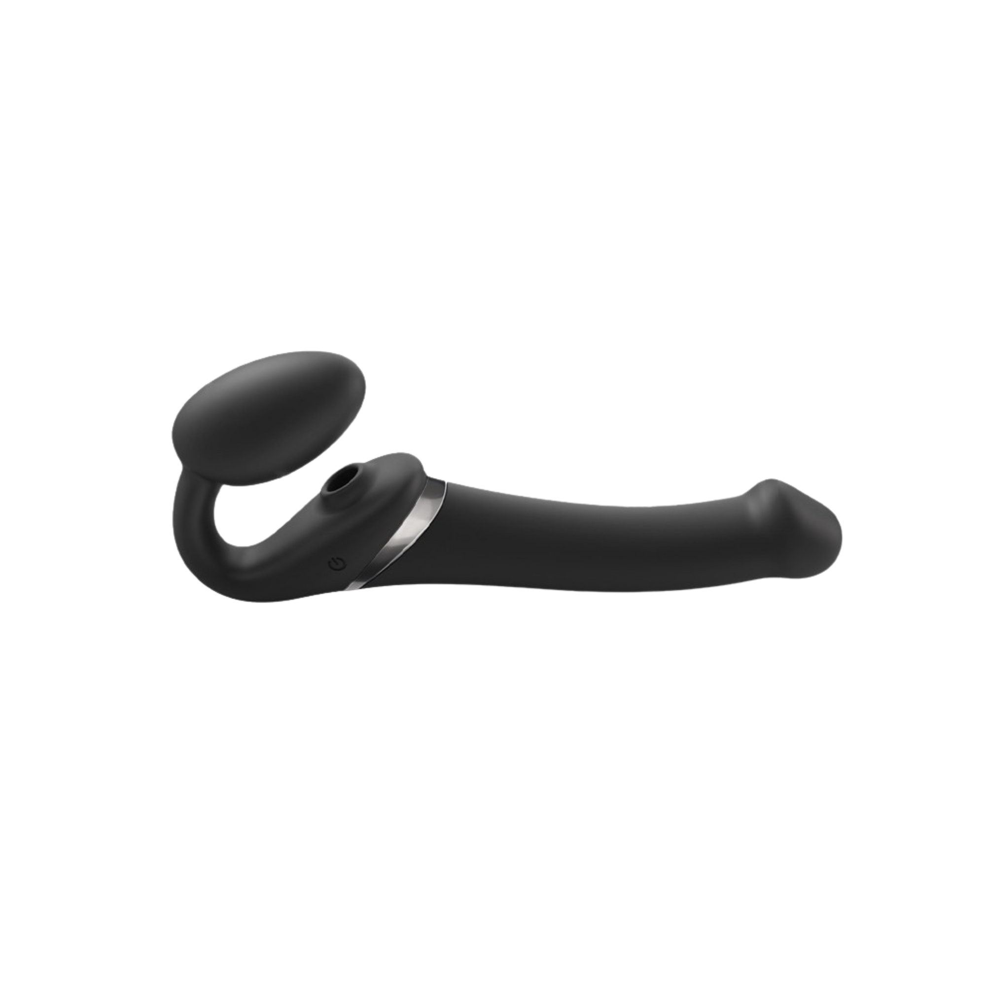 Multi Orgasm Strap-On Vibrator with Licking Stimulator - Svartur