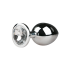 Metal Butt Plug Silver/Clear